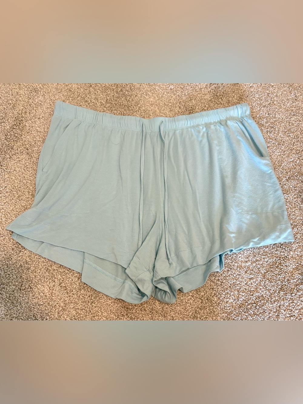 Auden Cloud Knit Women's Light Blue Pajama Shorts